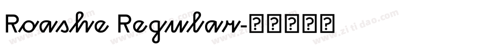 Roashe Regular字体转换